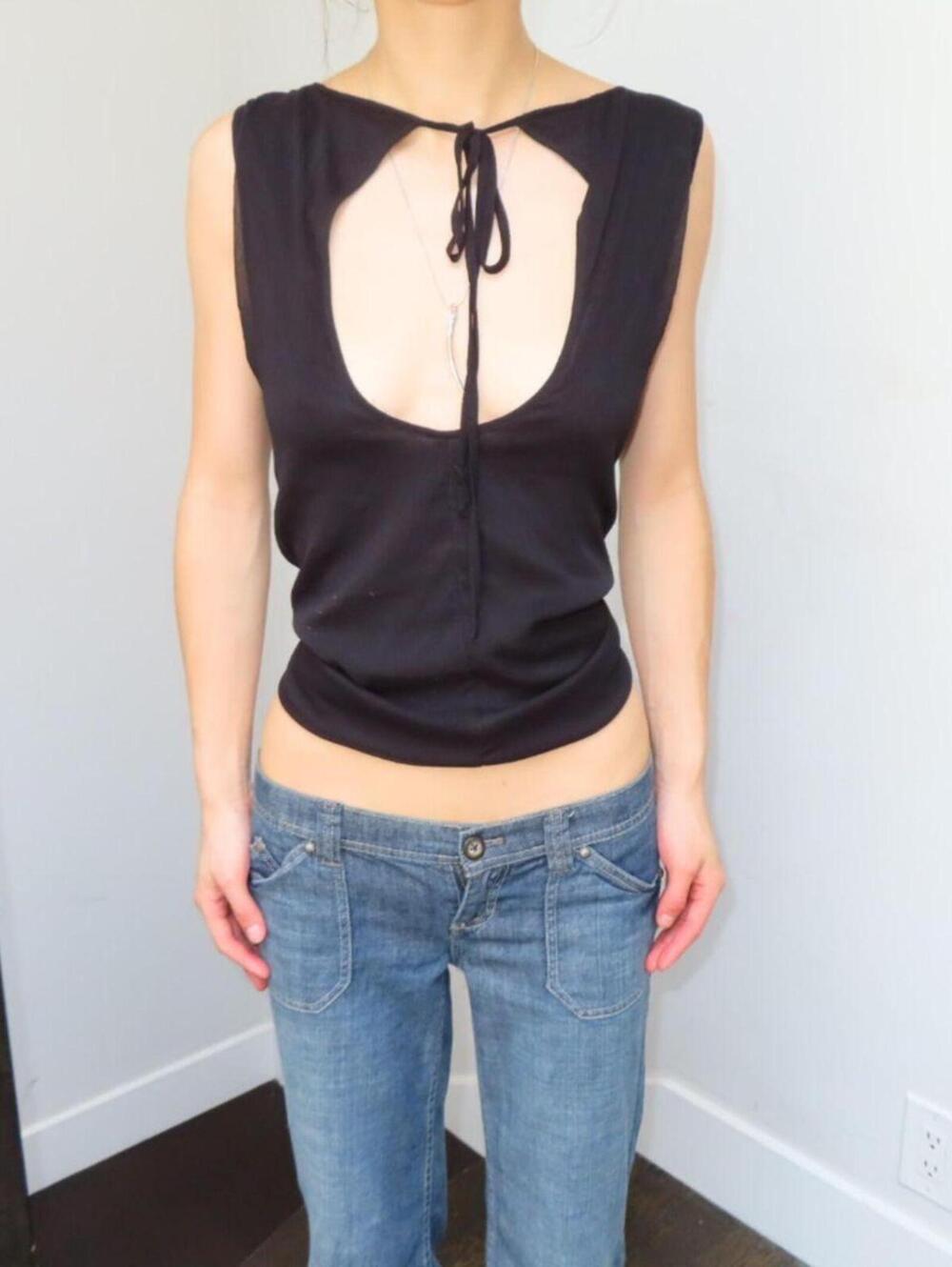 Charlotte Russe Women's Black Vests-tanks-cami